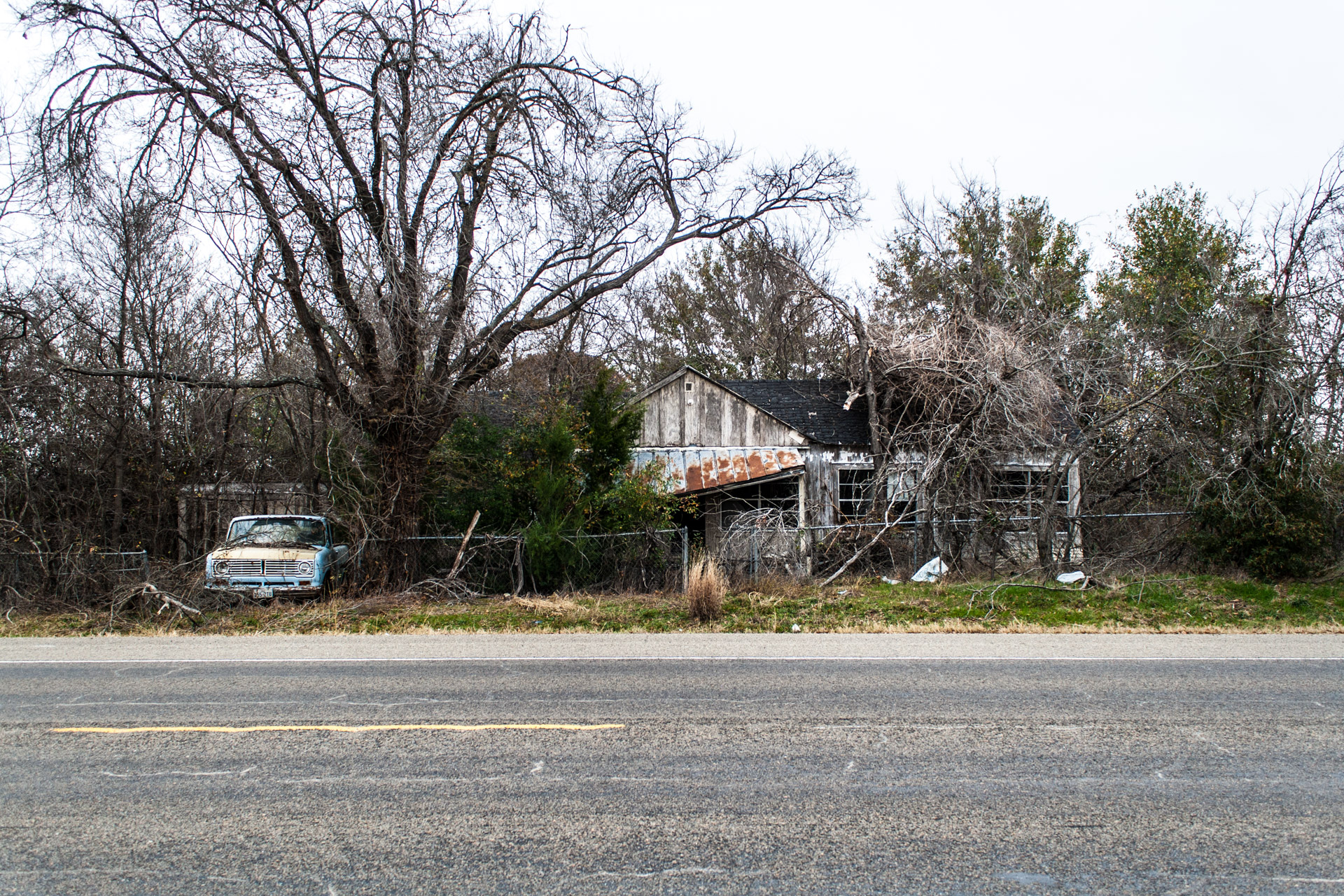 Reagan, Texas - A Branchy House and Truck (front far)
