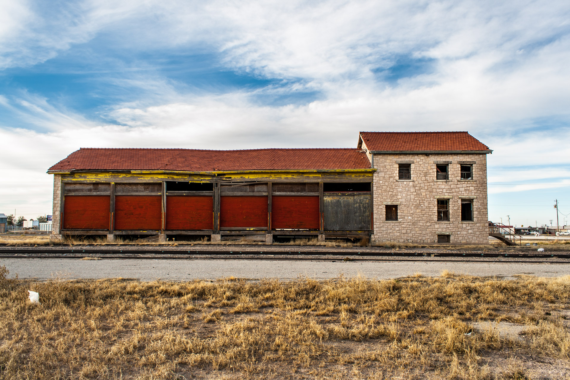 Fort Stockton, Texas - A Colorful Train Depot (back far)