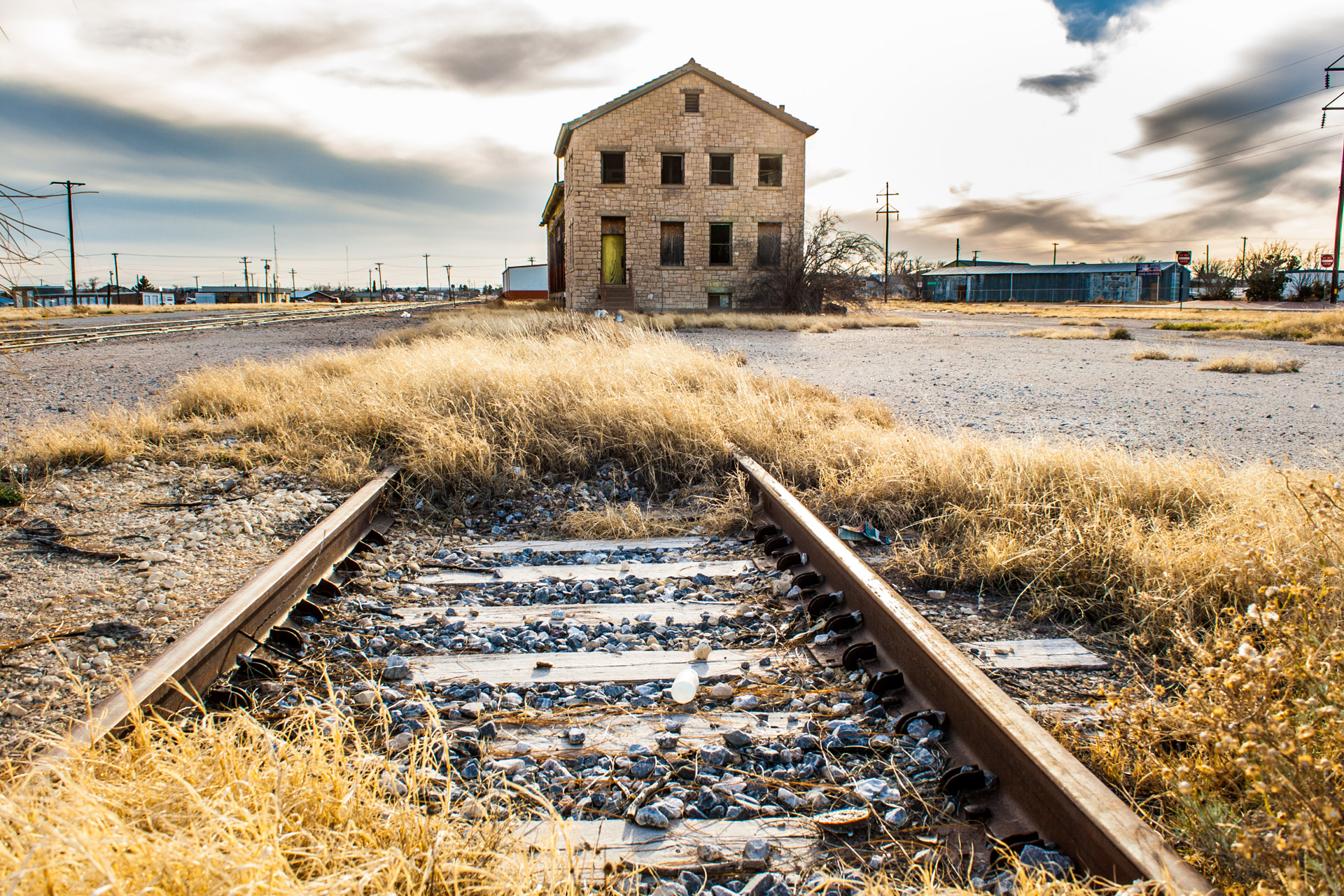 Fort Stockton, Texas - A Colorful Train Depot (tracks)