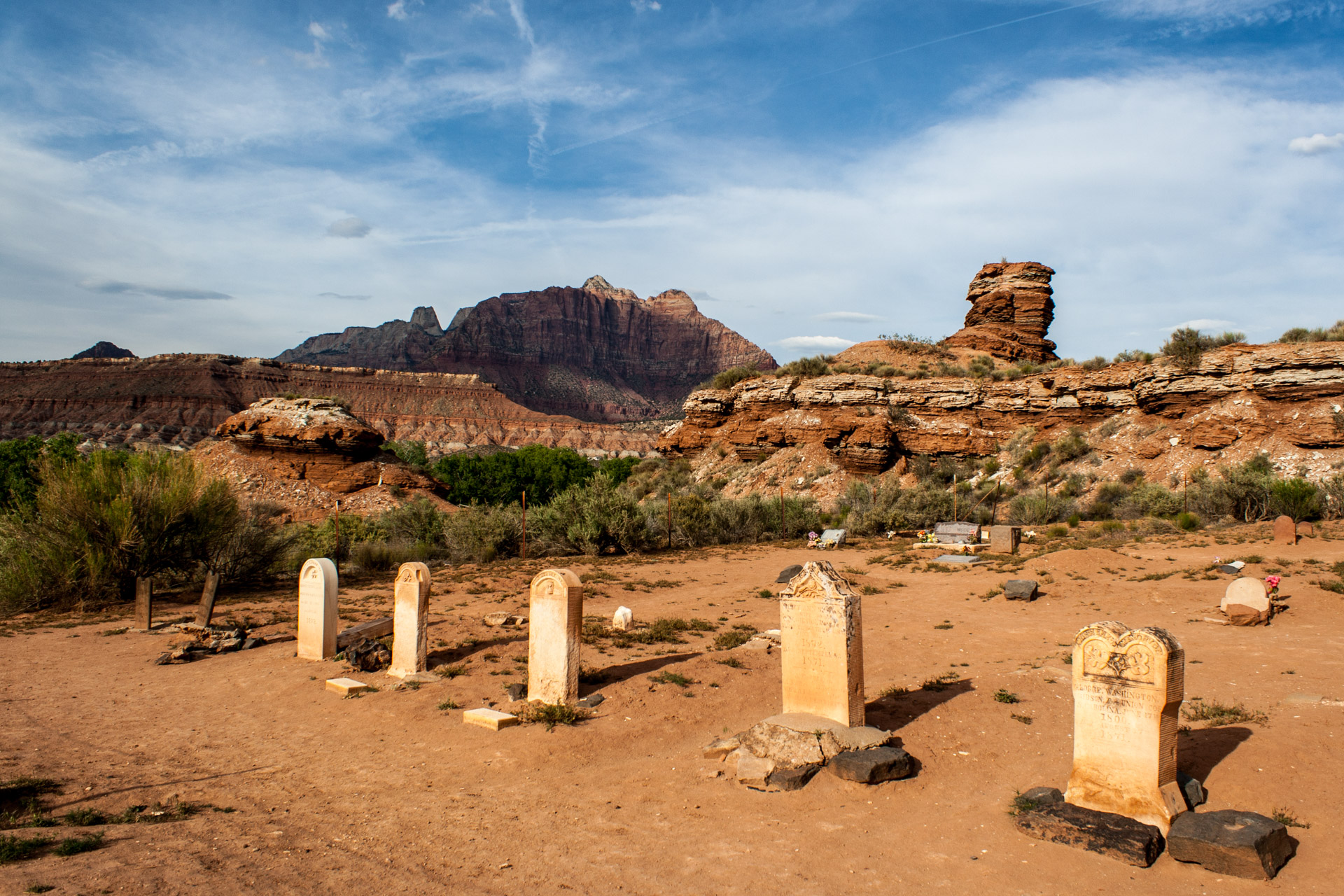 A Desert Ghost Town Cemetery (left close)