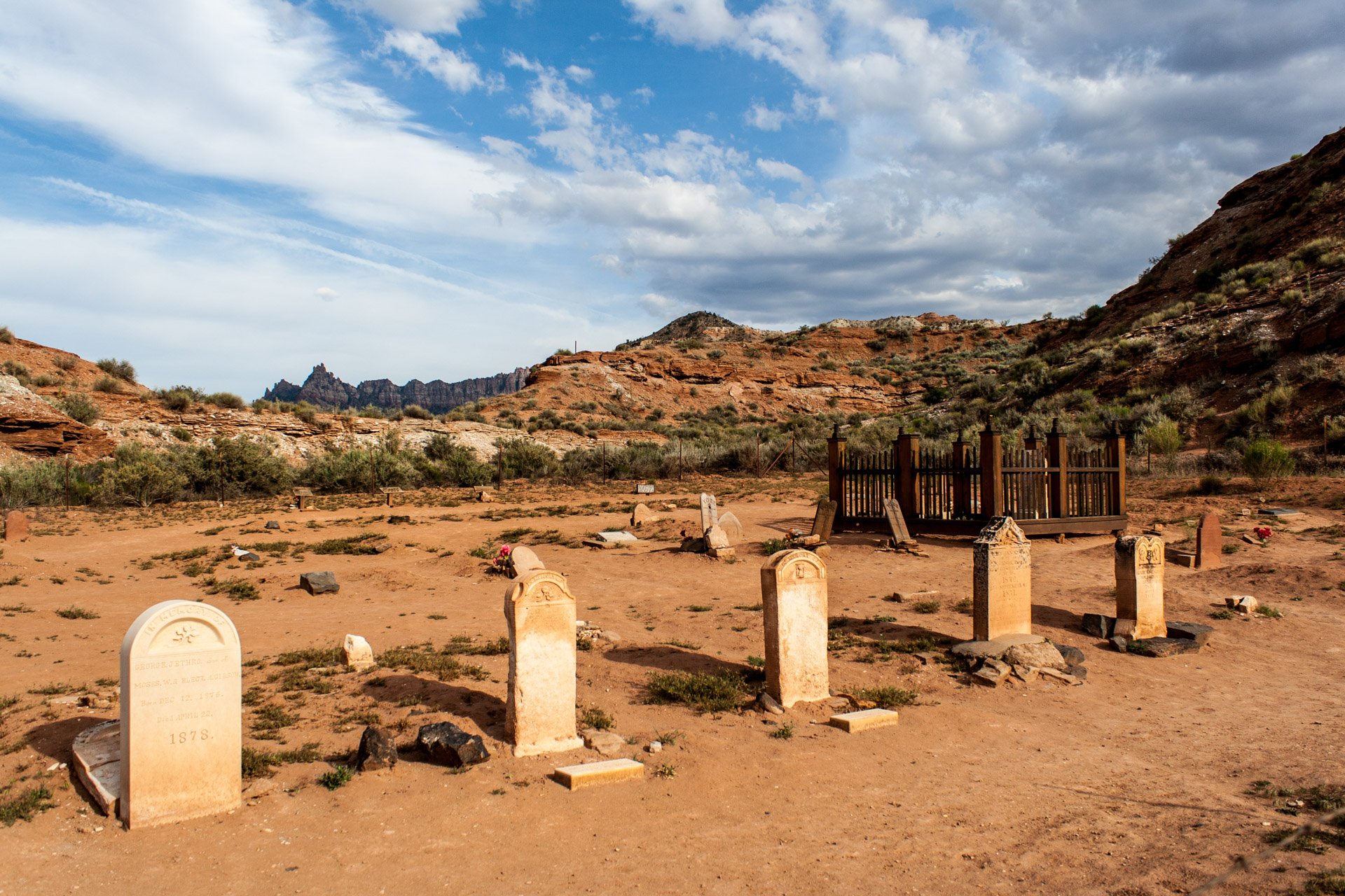 A Desert Ghost Town Cemetery (right far)