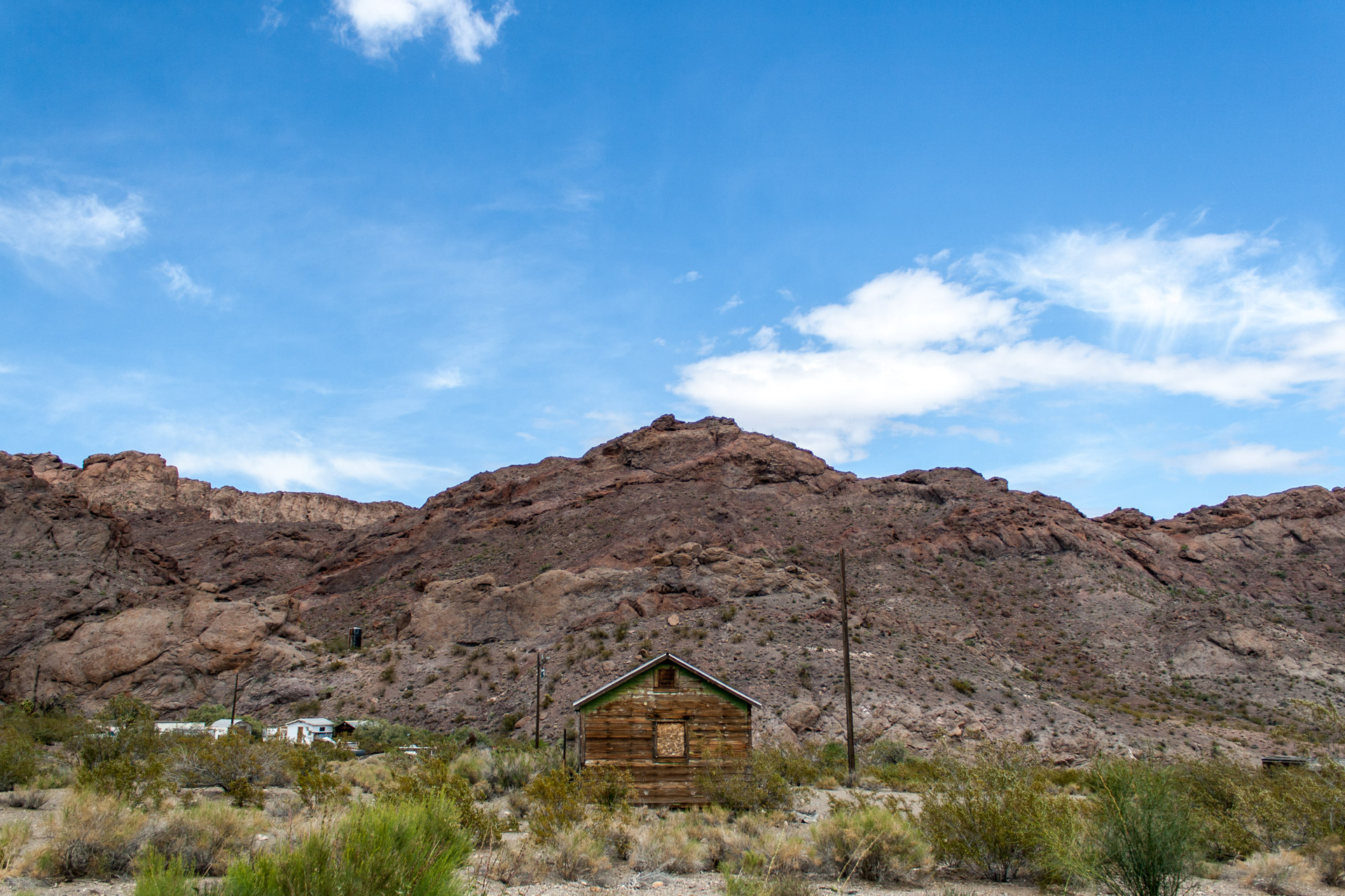 Nelson, Nevada - A Weathered Mining Town House (straight far)