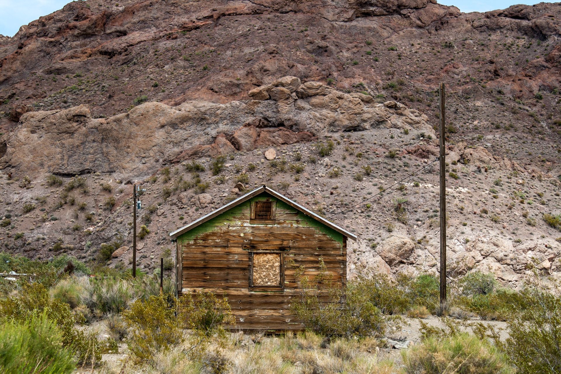 Nelson, Nevada - A Weathered Mining Town House (straight mid)