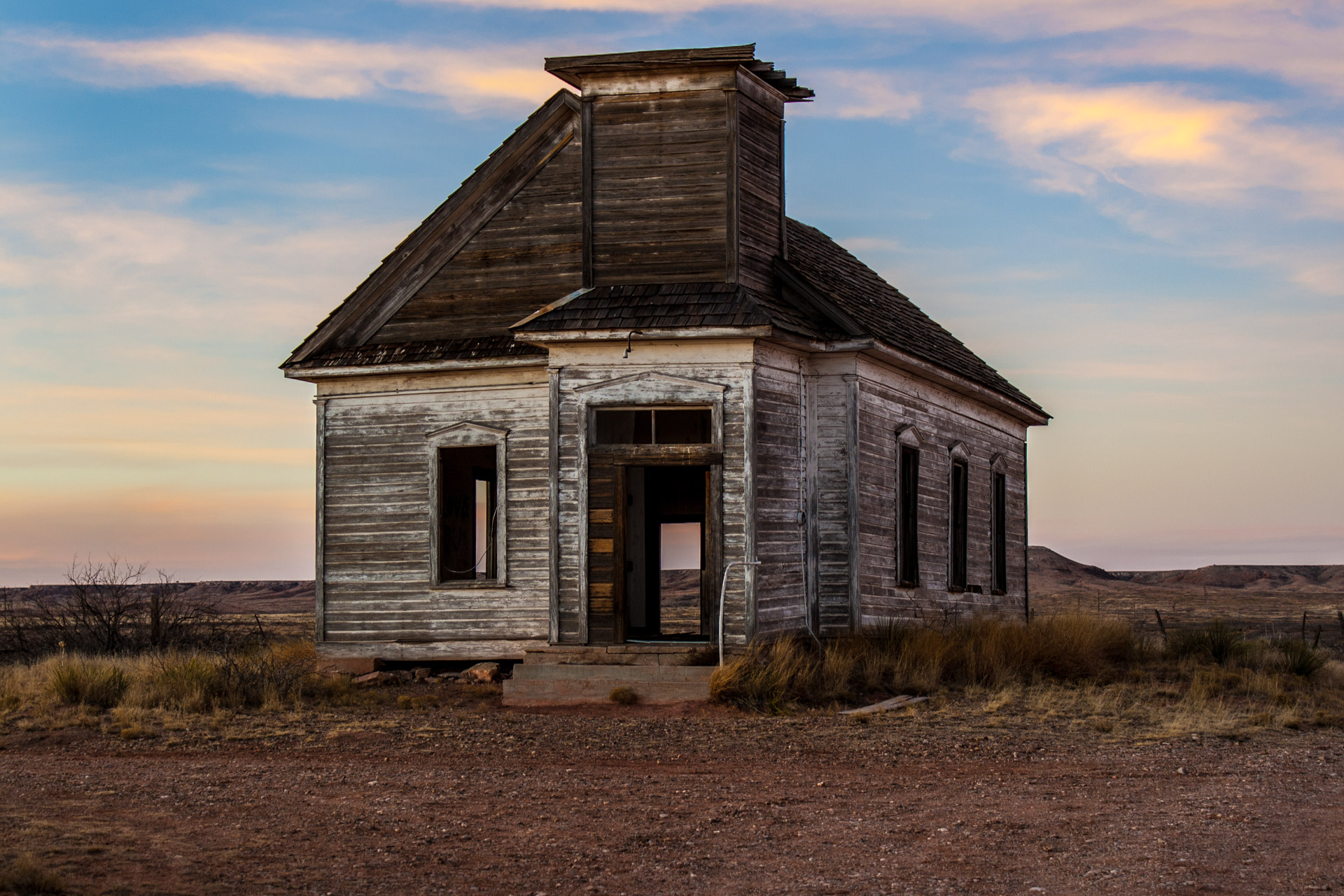 Taiban, New Mexico - Church At Sunset (front mid)