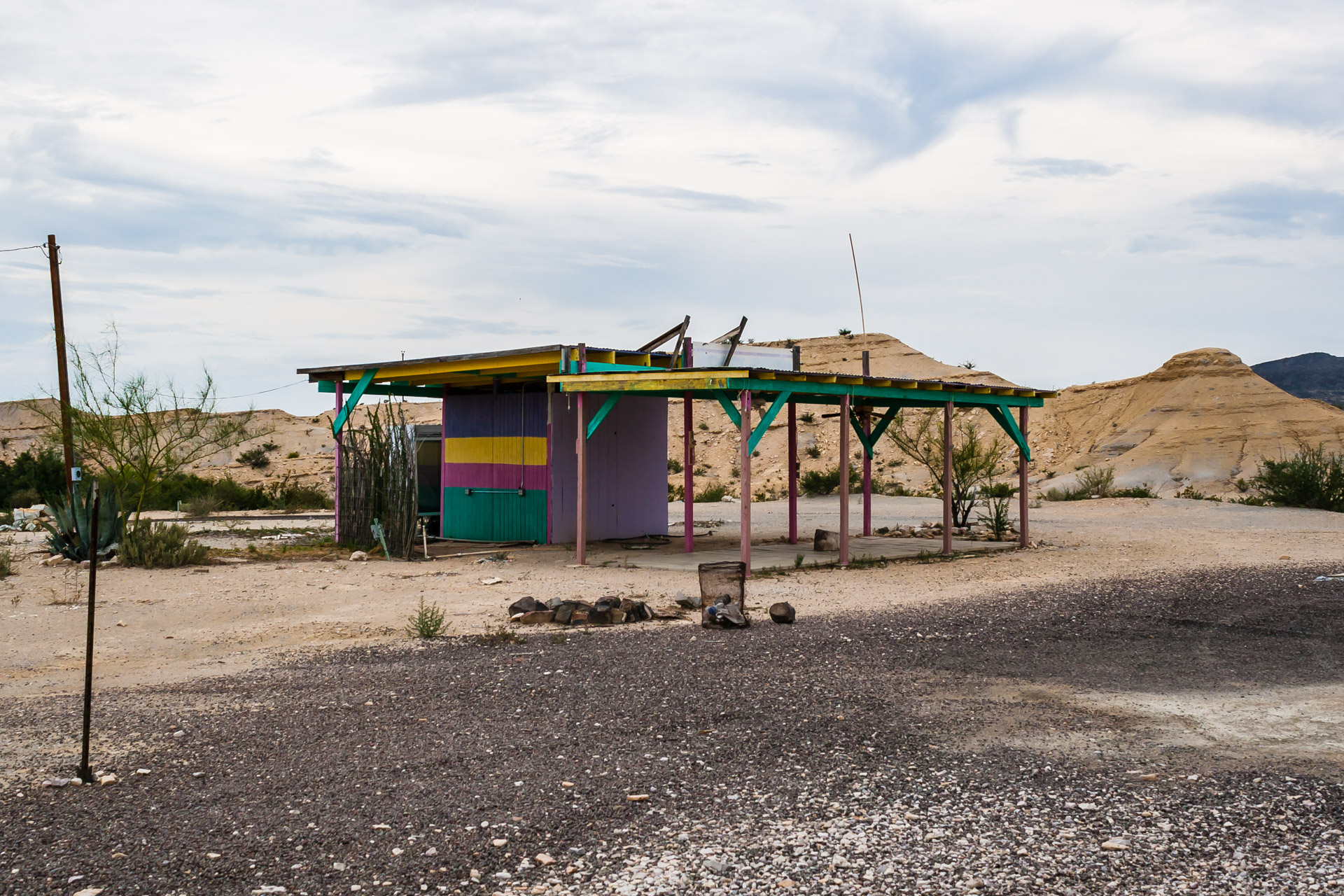 Colorful Desert Shack (left side far)