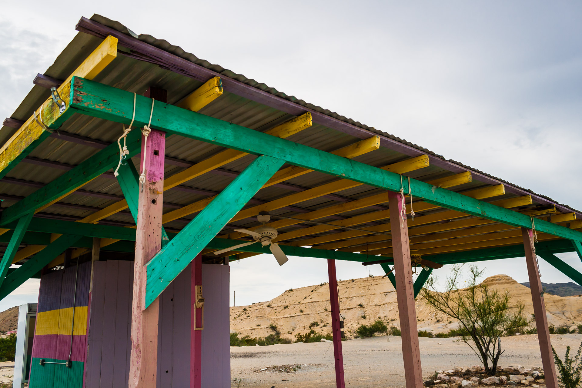 Colorful Desert Shack (roof close)