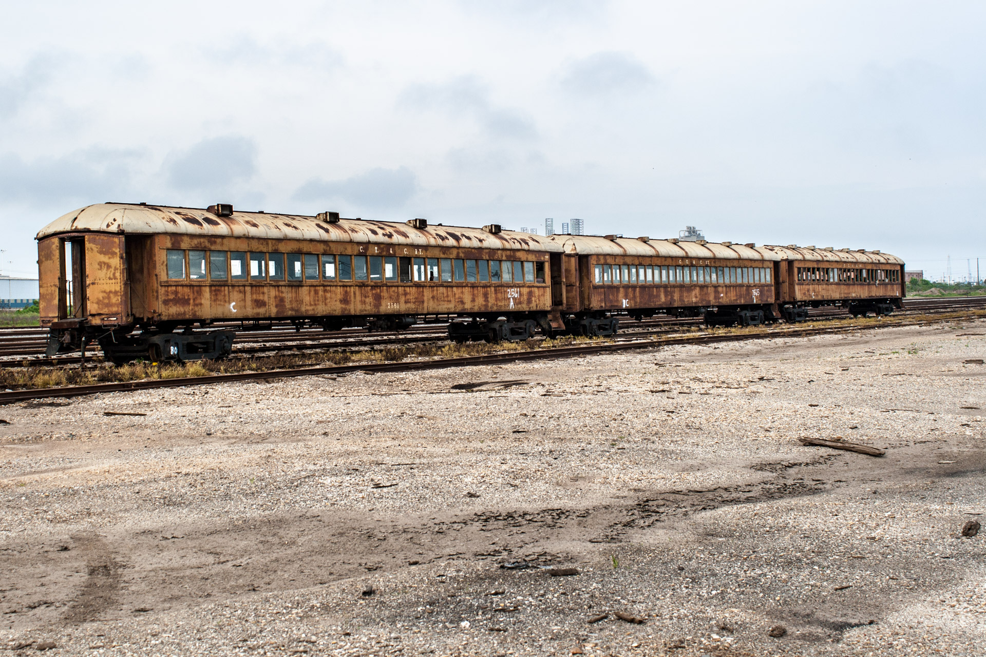 Galveston, Texas - Last Stop Passenger Train Car (side full)