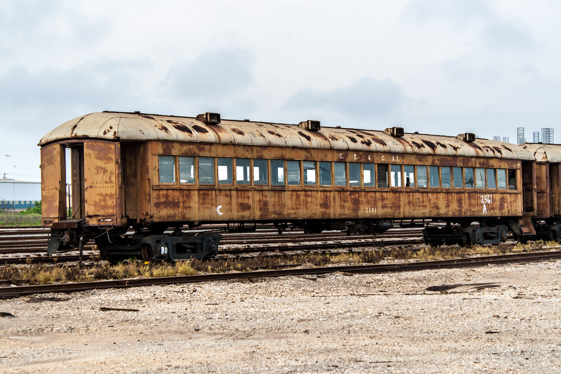 Galveston, Texas - Last Stop Passenger Train Car (side left)