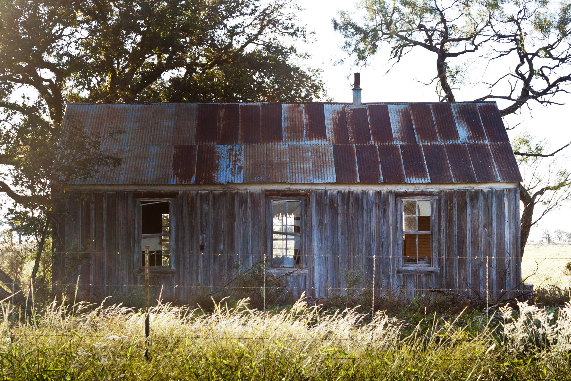 Mason County, Texas - The Broken Windows House (side close)