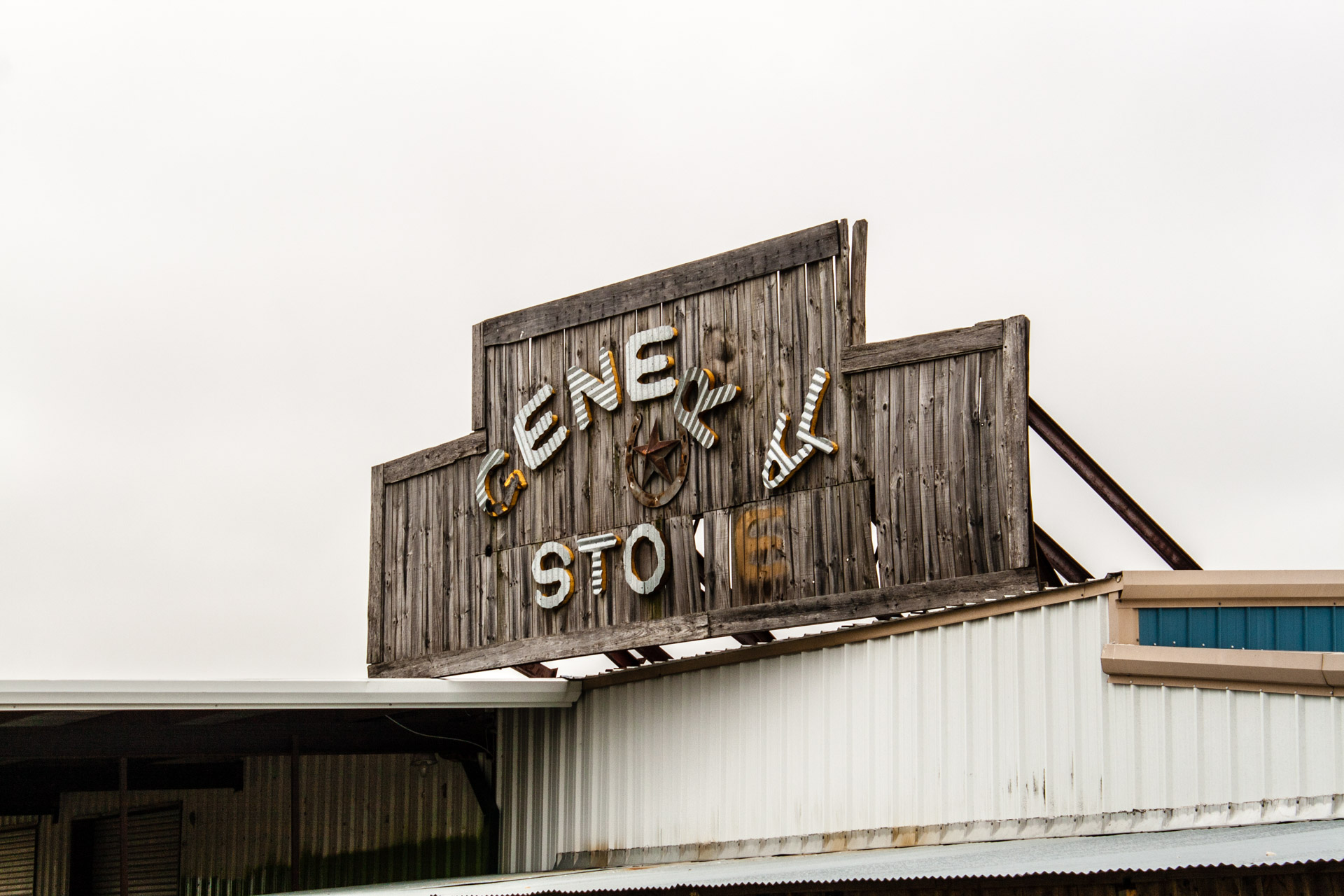 Taylor, Texas - The General Store Gas Station (close sign)