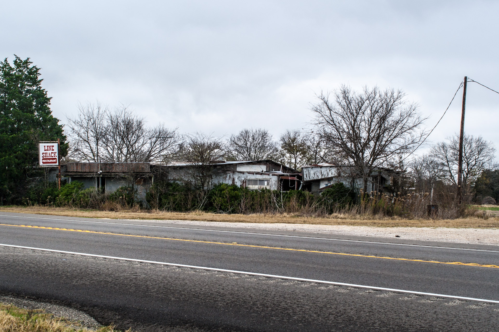 Buckholts, Texas - The Line Shack Restaurant (front far)