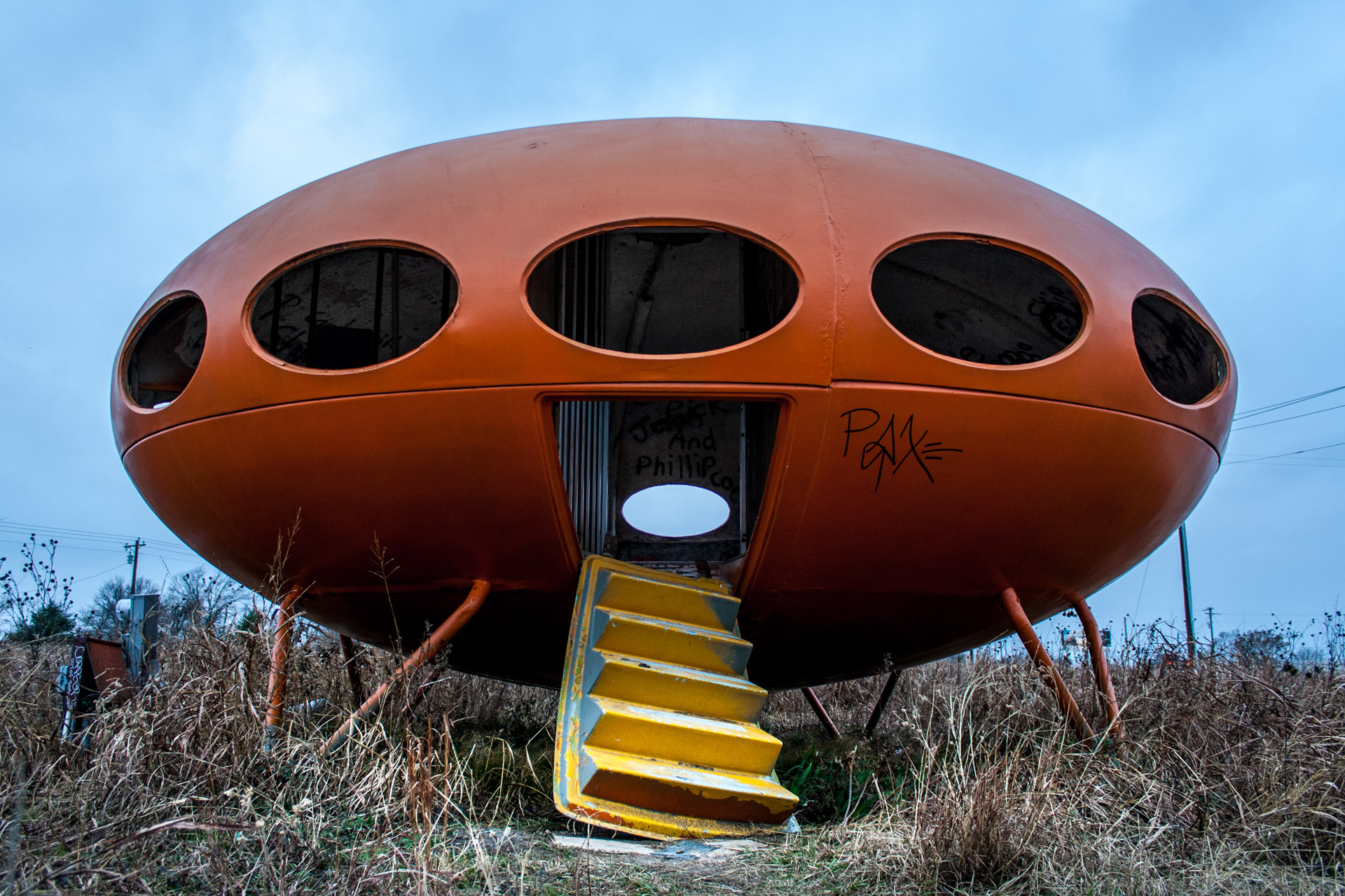 Royse City, Texas - The Orange Futuro House (front)
