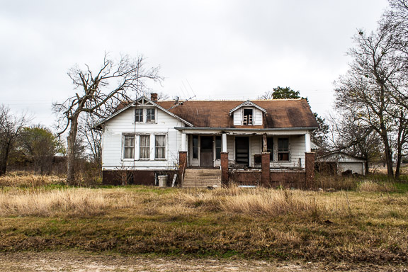 Buckholts, Texas - The Two Front Door House