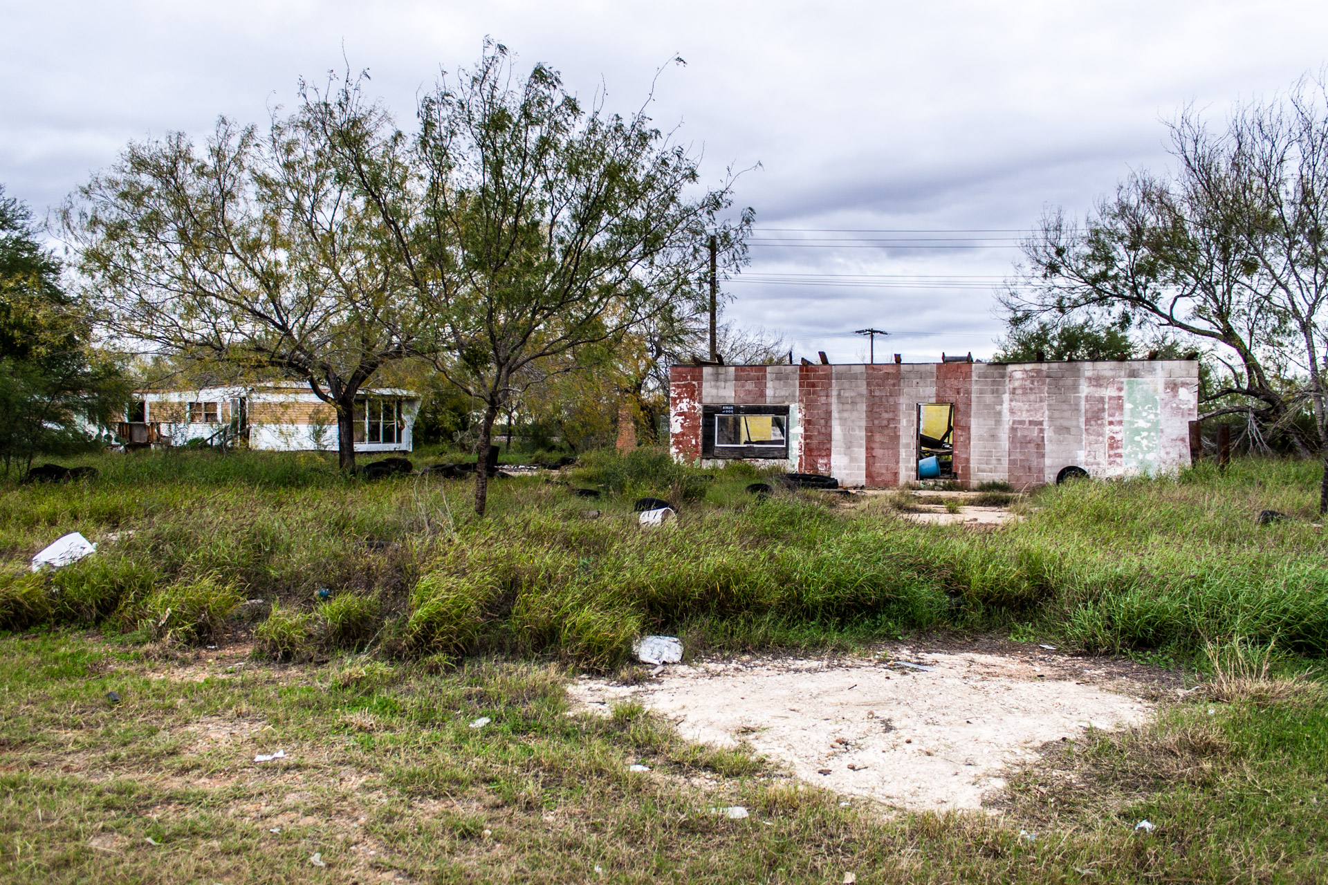 Pearsall, Texas - A Ruin, A Trailer, And Some Tires (far)