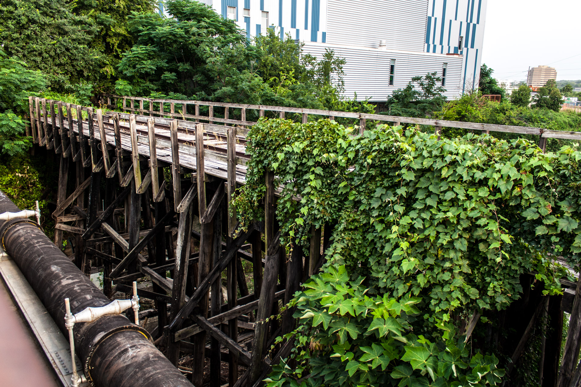 An Old Downtown Austin Railroad Bridge (side left far)