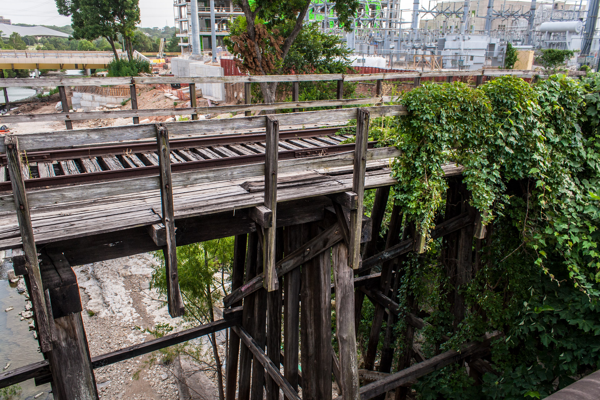 An Old Downtown Austin Railroad Bridge (side right far)