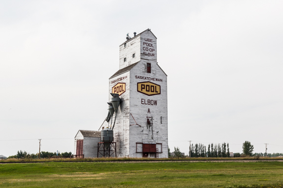 Elbow, Saskatchewan, Canada - Grain Elevator In Town