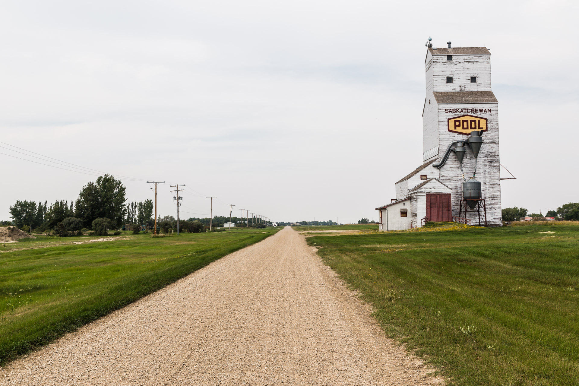 Grain Elevator In Town (road)