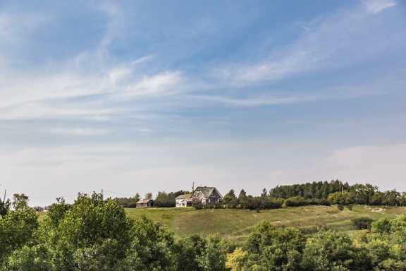 Elbow, Saskatchewan, Canada - Hilltop Farmhouse