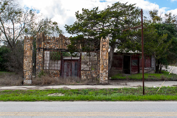 Hamilton, Texas - Slanted Red Door