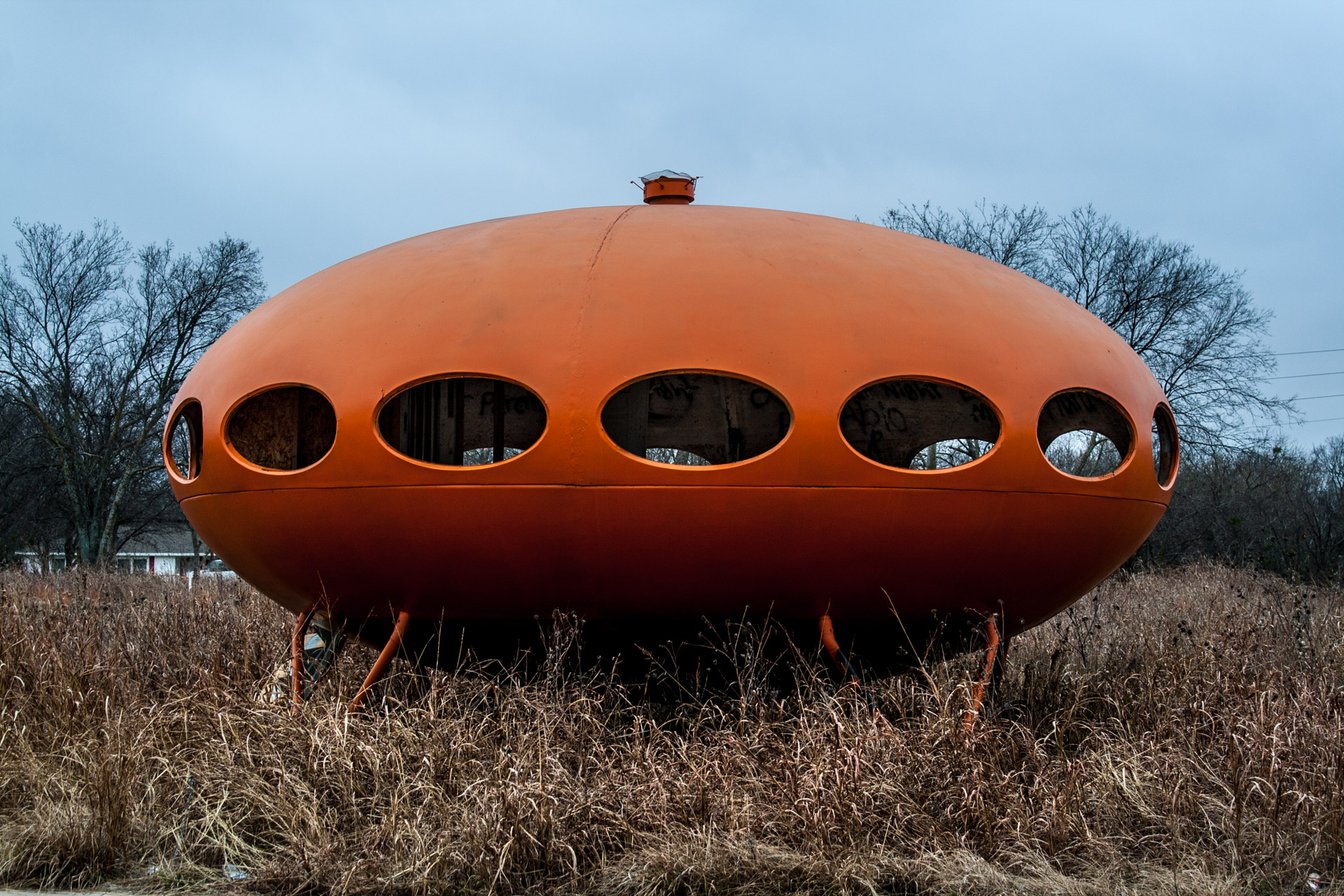 Royse City, Texas - The Orange Futuro House (side)