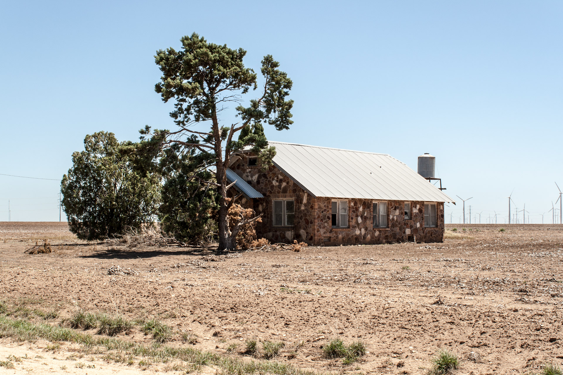 Loraine, Texas - Wind Turbine Community-Stone House